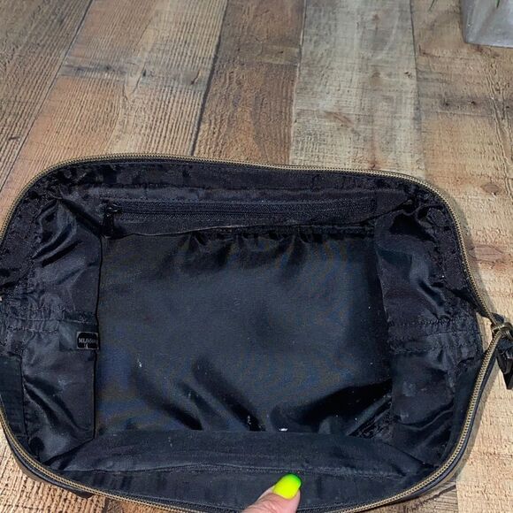 Fossil Soft Leather Black Travel Toiletry Bag Shaving Dopp Vintage - Picture 10 of 13